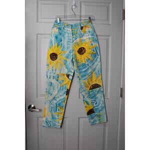 90's Iceberg Sunflower denim  Straight-Leg-Pant